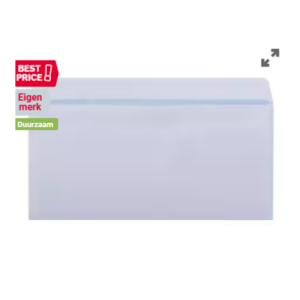 Enveloppen Zonder Venster C6/5 229 (B) x 114 (H) mm Zelfklevend Wit 80 g/m² 500 Stuks